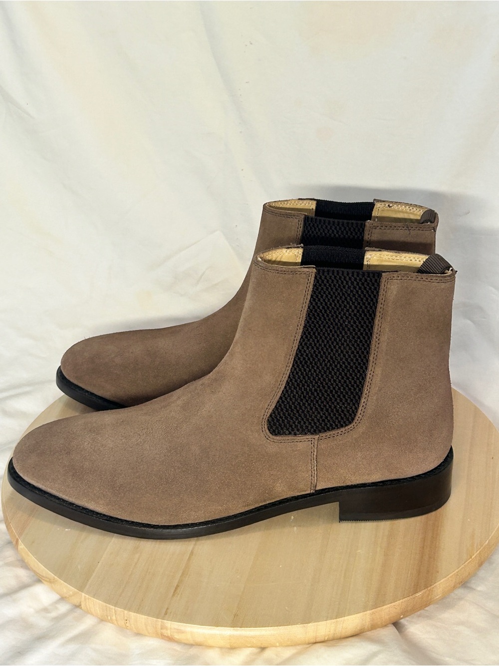 Samuel Windsor Men's Brown Suede Chelsea Ankle Boot Slip-On US 10